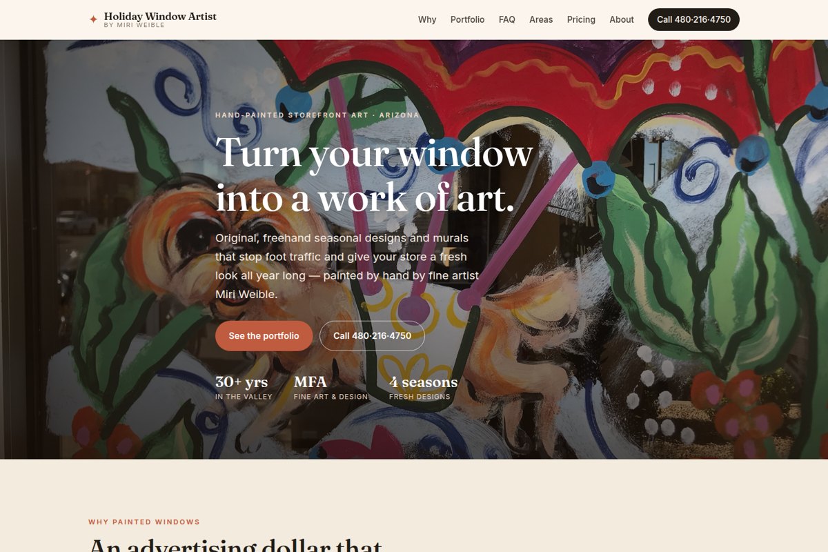 Holiday Window Artist homepage